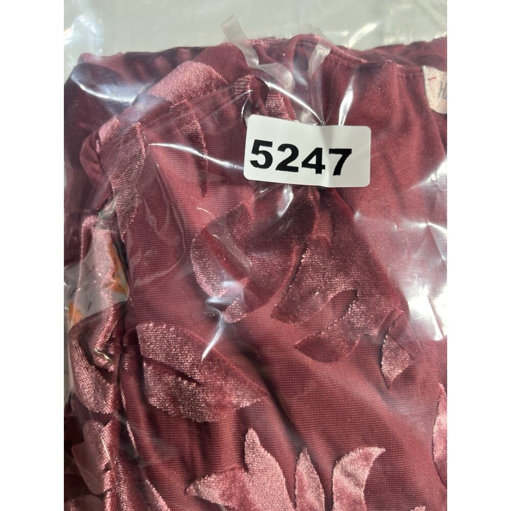 Velvet Burnout Midi Wrap Dress Size Small Mauve Floral High Low - Picture 11 of 11